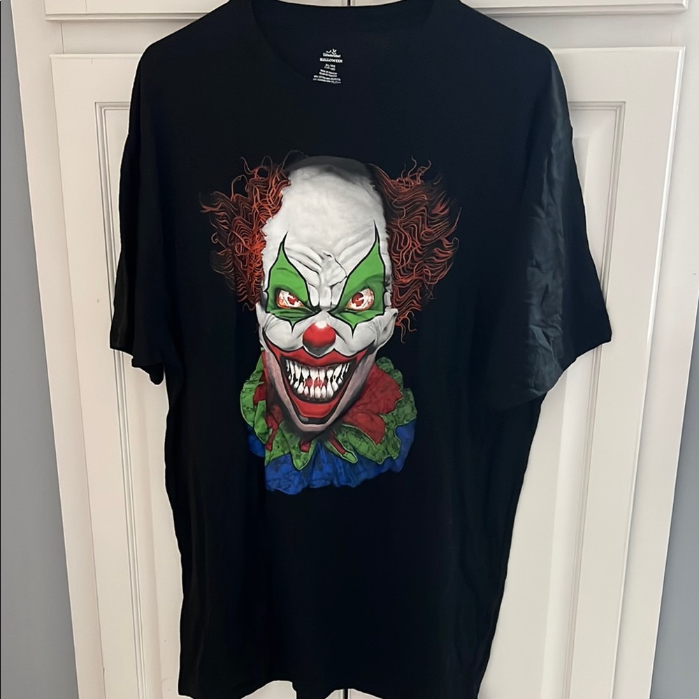 Black Graphic Clown T-Shirt